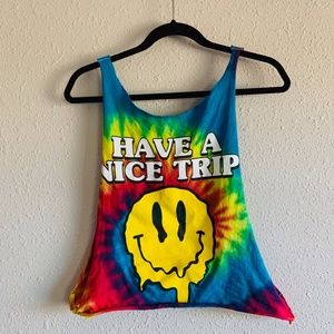 Have a nice trip cut t-shirt tie dye hippie trippy
